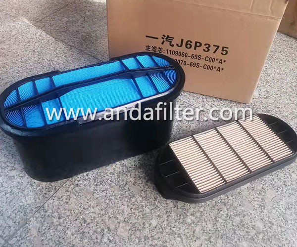 High Quality Air Filter For FAW J6P375 1109060-69S-C00 1109070-69S-C00